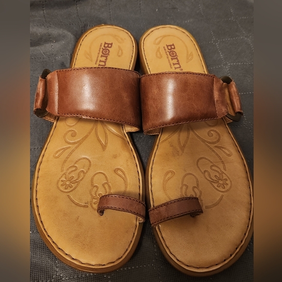 Born Ladies Brown Leather Sandals Size 8 - Picture 7 of 7
